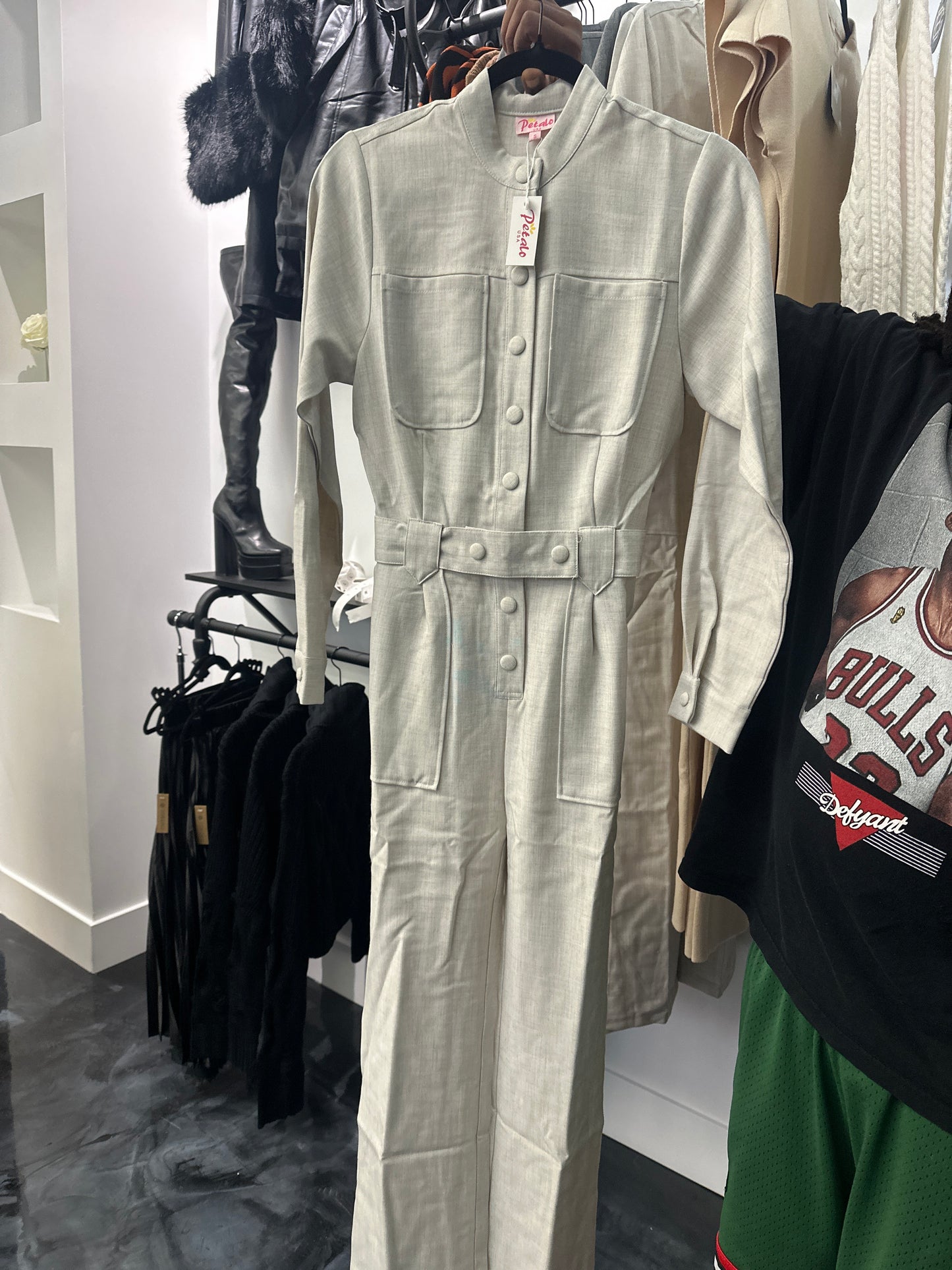 Business as Usual Jumpsuit tan