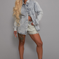 Fallen diamond denim top